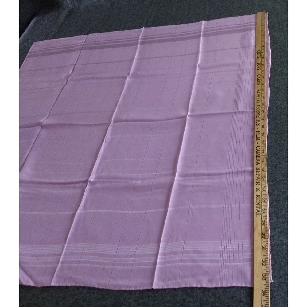 Fer-Gio Como Pure Silk Scarf ITALY Lavender / Soft Pink Rolled Hem 33.5